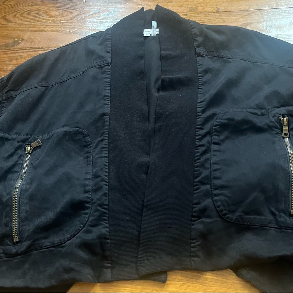 Young Fabulous & Broke Black Bomber Jacket with Gold Zippers - Picture 9 of 16
